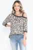 Grin & Bare It Animal Print Top in Ivory