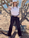 RISEN Black Straight Leg Non-Distressed Denim