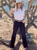 RISEN Black Straight Leg Non-Distressed Denim