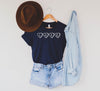 Love hearts-navy&white