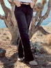 RISEN Black Straight Leg Non-Distressed Denim