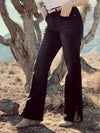 RISEN Black Straight Leg Non-Distressed Denim
