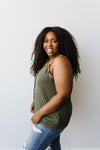 Just A Little Wild Camisole In Olive