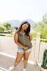 Just A Little Wild Camisole In Olive