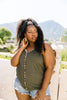 Just A Little Wild Camisole In Olive