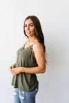 Just A Little Wild Camisole In Olive