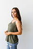Just A Little Wild Camisole In Olive