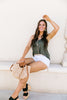 Just A Little Wild Camisole In Olive