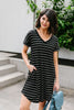 Just Skating By Striped T-Shirt Dress