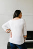 Lace Overlay Waffle Knit Top