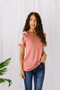 Lace Up The Sleeve Top In Mauve