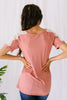 Lace Up The Sleeve Top In Mauve