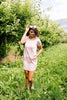 Later Skater T-shirt Dress With Gray Trim