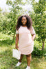 Later Skater T-shirt Dress With Gray Trim