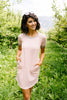 Later Skater T-shirt Dress With Gray Trim