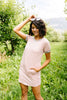Later Skater T-shirt Dress With Gray Trim
