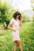 Later Skater T-shirt Dress With Gray Trim