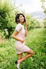 Later Skater T-shirt Dress With Gray Trim