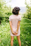 Later Skater T-shirt Dress With Gray Trim