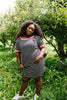 Later Skater T-shirt Dress With Hot Pink Trim