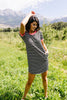 Later Skater T-shirt Dress With Hot Pink Trim