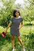 Later Skater T-shirt Dress With Turquoise Trim