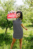 Later Skater T-shirt Dress With Turquoise Trim