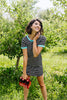 Later Skater T-shirt Dress With Turquoise Trim