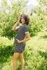 Later Skater T-shirt Dress With Turquoise Trim