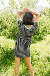 Later Skater T-shirt Dress With Turquoise Trim