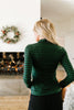 Layer Away Striped Turtleneck In Hunter Green