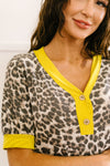 Lemon Leopard Top