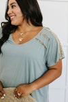 Love The Lace Top In Sage
