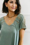 Love The Lace Top In Sage