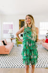 Lush Verdant Ruffles Dress