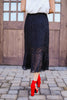 Midnight Spotted Midi Skirt