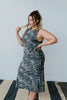 Minimum Exposure Camo Midi Dress