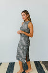 Minimum Exposure Camo Midi Dress