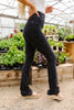 Mountain Pose Mineral Wash Yoga Pants In Black