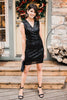 Onyx Opulence Sequined Dress
