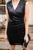 Onyx Opulence Sequined Dress