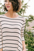 Oatmeal + Black Striped Maxi Dress