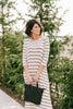 Oatmeal + Black Striped Maxi Dress