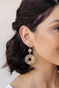 Ornate Circle Hook Drop Earrings