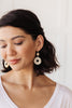 Ornate Circle Hook Drop Earrings