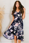 Pale Poppies Midi Dress