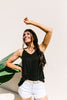 Simply Twisted Tank In Black