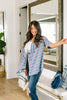 Sporty Striped Cardi In Blue