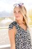 Spotted Rosette Dress In Black