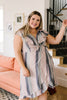 Striped Delight Ruffled Wrap Dress